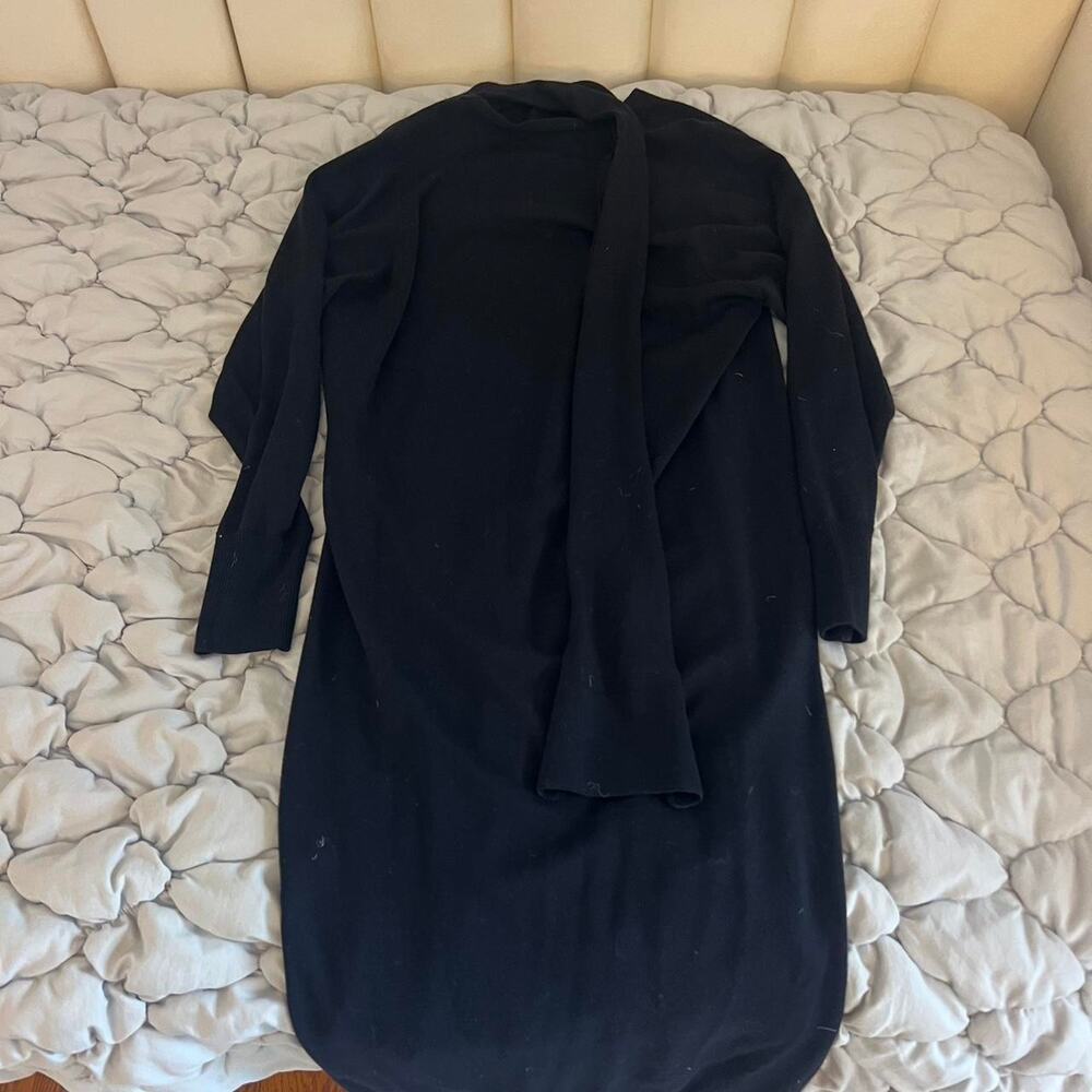 Cos Black Sweater Dress with Scarf - Size S